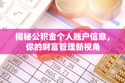 芳苑揭秘公积金个人账户信息，你的财富管理新视角