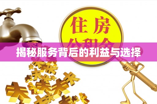 芳苑揭秘服务背后的利益与选择