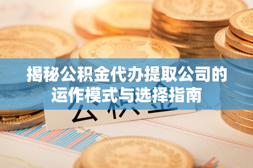 芳苑揭秘公积金代办提取公司的运作模式与选择指南