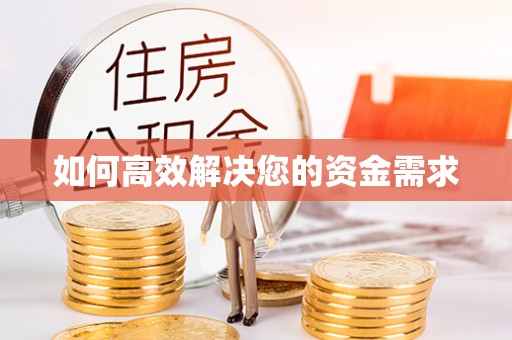 芳苑如何高效解决您的资金需求